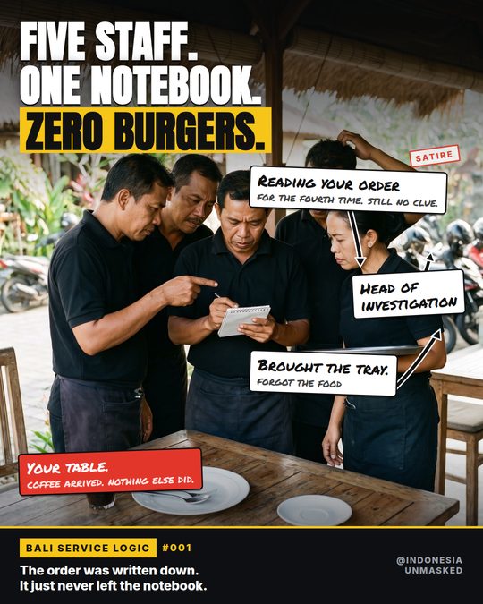 Five staff. One notebook. Zero burgers.