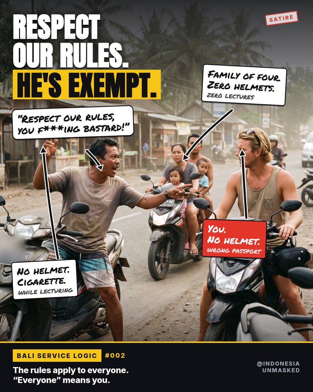 Respect our rules. He's exempt.