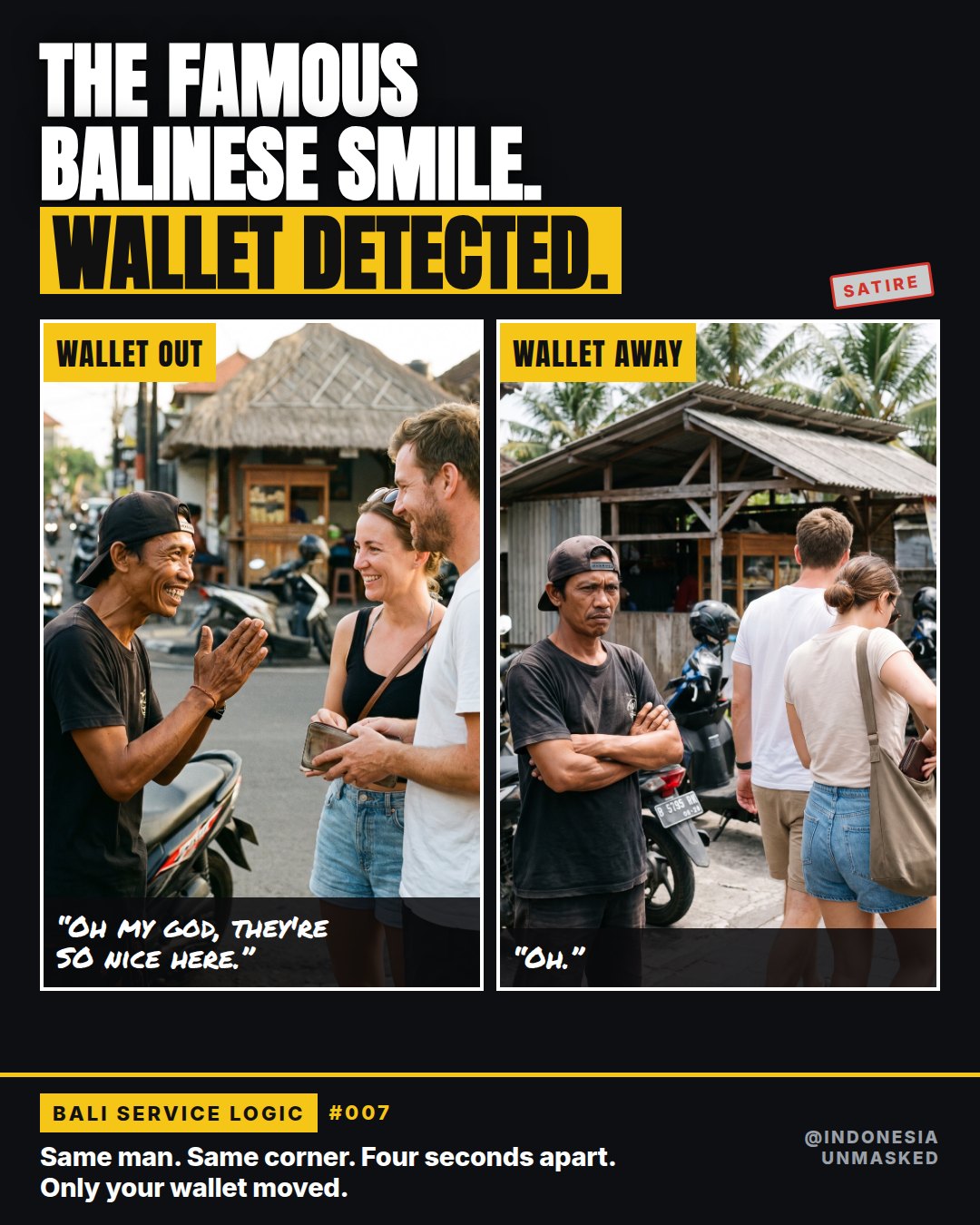 The famous Balinese smile. Wallet detected.
