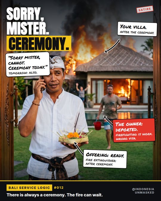 Sorry, mister. Ceremony.