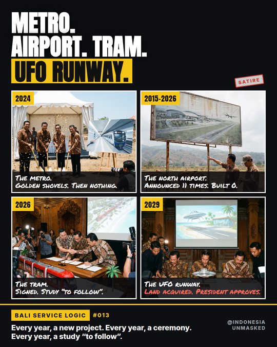 Metro. Airport. Tram. UFO runway.
