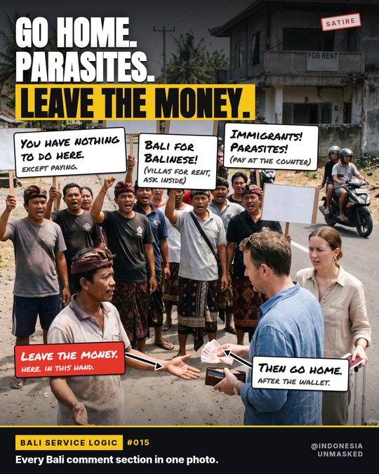 Go home. Parasites. Leave the money.