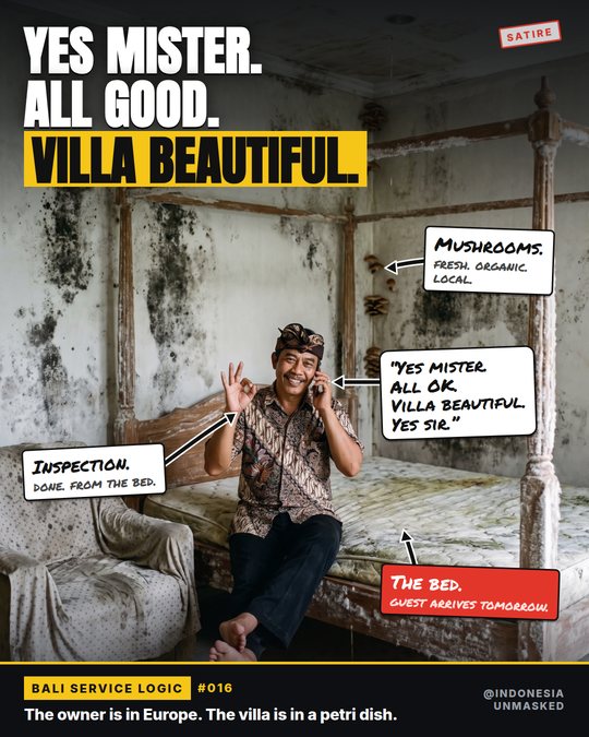 Yes mister. All good. Villa beautiful.