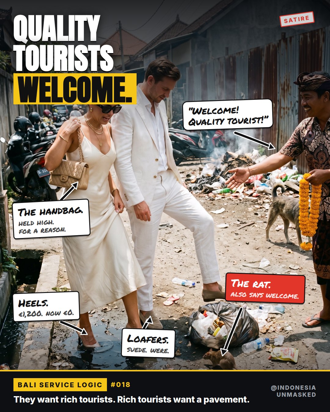 Quality tourists. Welcome.