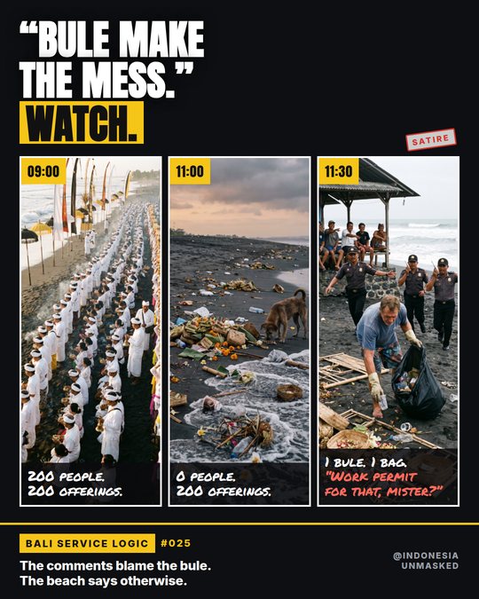 “Bule make the mess.” Watch.